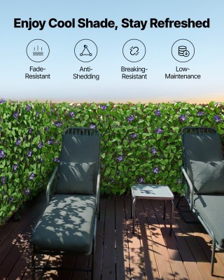 VEVOR Επεκτεινόμενο Φράχτη Απορρήτου με Τεχνητό Κισσό, 64.9 x 310 c... VEVOR Επεκτεινόμενο Φράχτη Απορρήτου με Τεχνητό Κισσό, 64.9 x 310 c...