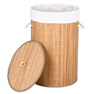 BAKAJI Πτυσσόμενο Καλάθι Απλύτων από Μπαμπού και Ύφασμα με Χειρολα... BAKAJI Πτυσσόμενο Καλάθι Απλύτων από Μπαμπού και Ύφασμα με Χειρολα...