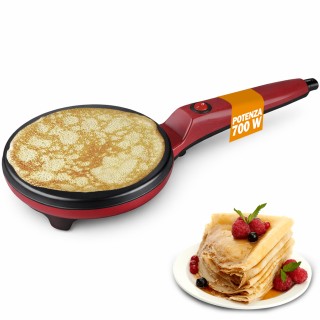 BAKAJI Ηλεκτρική Κρεπιέρα με Λαβή 700W με Αντικολλητική Επίστρωση Α...