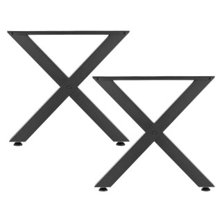 VEVOR Μεταλλικά Πόδια Τραπεζιού X, 750 x 790 mm, Σετ 2 Τεμαχίων, Μα...