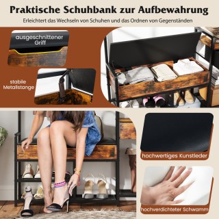 Costway Πολυλειτουργική Βιομηχανική Κρεμάστρα Εισόδου 120 x 30 x 17...