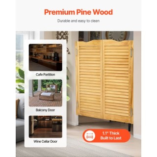 VEVOR Διπλή Πόρτα Swinging Cafe από Πεύκο με Καμάρα - Ήσυχη Λειτουρ... VEVOR Διπλή Πόρτα Swinging Cafe από Πεύκο με Καμάρα - Ήσυχη Λειτουρ...
