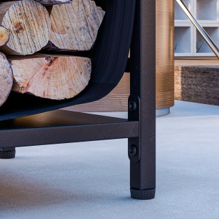 Outsunny Εξωτερική και Εσωτερική Ξυλοθήκη από Ατσάλι με Τσάντα Μετα...