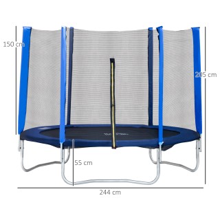 Τραμπολίνο εξωτερικού χώρου HOMCOM με δίχτυ ασφαλείας και γεμισμένο... Τραμπολίνο εξωτερικού χώρου HOMCOM με δίχτυ ασφαλείας και γεμισμένο...