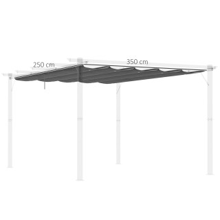 Outsunny Garden Gazebo Ανταλλακτικό κουβούκλιο με 10 οπές αποστράγγ...