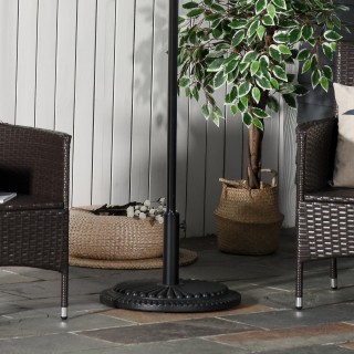 Outsunny 15kg στρογγυλή πλαστική βάση ομπρέλας για κοντάρια 35-38-4... Outsunny 15kg στρογγυλή πλαστική βάση ομπρέλας για κοντάρια 35-38-4...