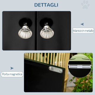 PawHut Raised Dog Bowl με αποθηκευτικό χώρο, 2 αφαιρούμενα μπολ από...