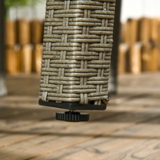 Outsunny 5 τεμαχίων PE Rattan σετ τραπεζαρίας εξωτερικού χώρου, γυά... Outsunny 5 τεμαχίων PE Rattan σετ τραπεζαρίας εξωτερικού χώρου, γυά...