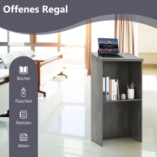 Costway Γκρίζιο Πτυσσόμενο Αναλόγιο 116,5 x 40 x 58 cm με Αποθηκευτ...