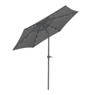 BAKAJI Γκρι Ομπρέλα Κήπου με 18 LED και Κεντρικό Πάσσαλο για Εξωτερ... BAKAJI Γκρι Ομπρέλα Κήπου με 18 LED και Κεντρικό Πάσσαλο για Εξωτερ...