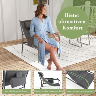 Costway  Σετ Μπιστρό 3 Τεμαχίων με Εργονομικές Καρέκλες και Τραπέζι...