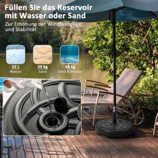 Costway Γεμιστή Βάση Ομπρέλας Βεράντας από Ανθεκτικό HDPE με Ρυθμι... Costway Γεμιστή Βάση Ομπρέλας Βεράντας από Ανθεκτικό HDPE με Ρυθμι...