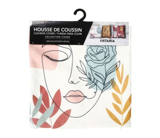 Ostaria Μαξιλαροθήκη Τετράγωνη Πρόσωπο Λευκή -35184