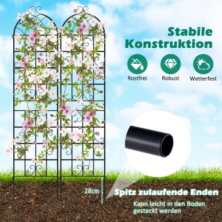 Costway Σετ από 2 Διακοσμητικά Κιγκλιδώματα με Σχέδιο Σχάρας, Ελεύ... Costway Σετ από 2 Διακοσμητικά Κιγκλιδώματα με Σχέδιο Σχάρας, Ελεύ...