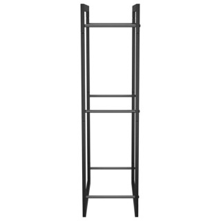 vidaXL Ραφιέρα Καυσόξυλων Ματ Μαύρο 50x28x94 εκ. Ατσάλι 350305