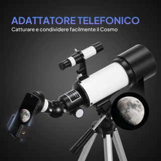 Outsunny Τηλεσκόπιο Αστρονομικό 70mm με 2 Φακούς και Αντάπτορα για ... Outsunny Τηλεσκόπιο Αστρονομικό 70mm με 2 Φακούς και Αντάπτορα για ...