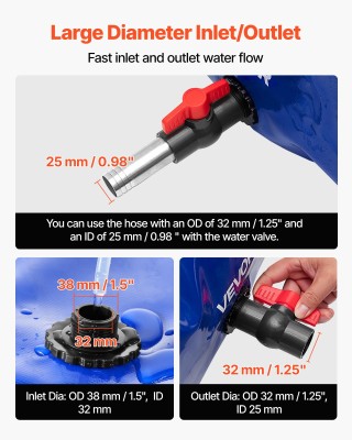 VEVOR Φορητό Δοχείο Νερού 400L από Πυρίμαχο PVC - Μπλε CSDLSPVCB400... VEVOR Φορητό Δοχείο Νερού 400L από Πυρίμαχο PVC - Μπλε CSDLSPVCB400...