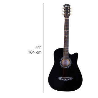 BAKAJI Ηλεκτροακουστική Κιθάρα 41 Μαύρη με Ισοσταθμιστή, Σετ Χορδών... BAKAJI Ηλεκτροακουστική Κιθάρα 41 Μαύρη με Ισοσταθμιστή, Σετ Χορδών...