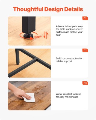 VEVOR Μπαρ Τραπέζι 160 x 39,8 x 91,5 cm Ψηλό Ορθογώνιο για Κουζίνα ... VEVOR Μπαρ Τραπέζι 160 x 39,8 x 91,5 cm Ψηλό Ορθογώνιο για Κουζίνα ...