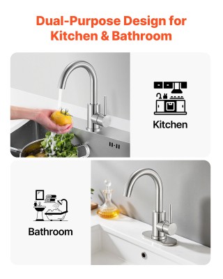 VEVOR Περιστρεφόμενη Βρύση Νεροχύτη 360° με Ψηλή Καμπύλη & Διαχείρι... VEVOR Περιστρεφόμενη Βρύση Νεροχύτη 360° με Ψηλή Καμπύλη & Διαχείρι...