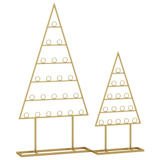 Costway Σετ 2 Διακοσμητικές Μονάδες Καρτοθήκης Δέντρου με 36 Στρογγ...