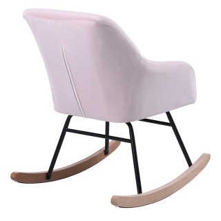 BAKAJI  Πολυθρόνα Καρέκλα Κουνιστή Χαλάρωσης Ύφασμα και Μέταλλο Επε...