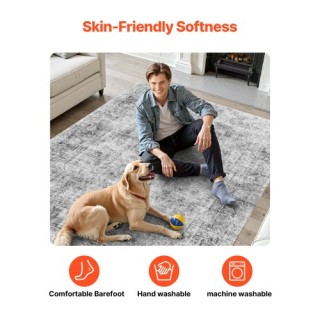 VEVOR Μεγάλο Μποέμ Χαλί 9x12ft Αντιολισθητικό Ανθεκτικό στη Φθορά Γ...