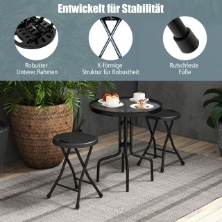 Costway Σετ Διπλών Πτυσσόμενων Καρεκλών με Λαβή Μεταφοράς, Αντοχή ... Costway Σετ Διπλών Πτυσσόμενων Καρεκλών με Λαβή Μεταφοράς, Αντοχή ...