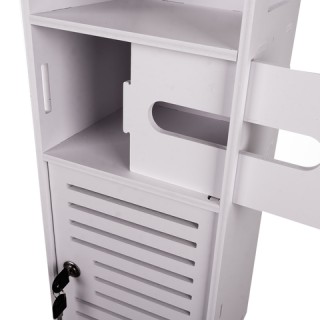 Ruhhy Λευκή Στήλη Μπάνιου με Κλειδαριά και Ενσωματωμένη Θήκη Χαρτιο... Ruhhy Λευκή Στήλη Μπάνιου με Κλειδαριά και Ενσωματωμένη Θήκη Χαρτιο...