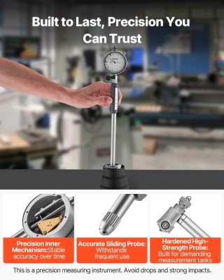 VEVOR Δείκτης Ρολόις 60 mm με Ακρίβεια 0.001 ιντσών και Εύρος Μέτρη... VEVOR Δείκτης Ρολόις 60 mm με Ακρίβεια 0.001 ιντσών και Εύρος Μέτρη...