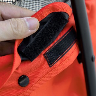 PawHut Πτυσσόμενο καροτσάκι για σκύλους με ρυθμιζόμενο σκίαστρο, τσ...