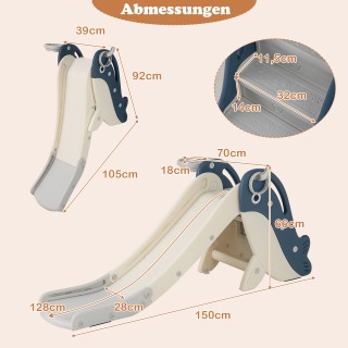 Costway Παιδική Τσουλήθρα με Μπασκέτα και Στόχο Ρίψης, Αναδιπλούμεν... Costway Παιδική Τσουλήθρα με Μπασκέτα και Στόχο Ρίψης, Αναδιπλούμεν...