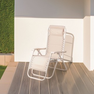 Galileo Πολυθρόνα εξαιρετικής χαλάρωσης σε ιβουάρ χρώμα με επενδεδυ...