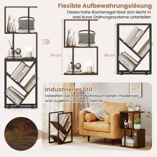 Costway Γωνιακή βιβλιοθήκη δεντρόμορφη με 3 ανοιχτά ράφια, 39,5 x 2... Costway Γωνιακή βιβλιοθήκη δεντρόμορφη με 3 ανοιχτά ράφια, 39,5 x 2...