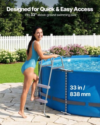 VEVOR Σκάλα Υπέργειας Πισίνας A-Frame 2 Σκαλοπατιών από Ατσάλι, για... VEVOR Σκάλα Υπέργειας Πισίνας A-Frame 2 Σκαλοπατιών από Ατσάλι, για...