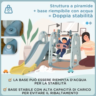 HOMCOM Σετ Παιχνιδιού 5 Ετών max με Κούνια για Παιδιά Τσουλήθρα για... HOMCOM Σετ Παιχνιδιού 5 Ετών max με Κούνια για Παιδιά Τσουλήθρα για...