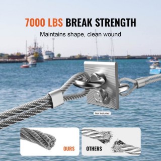 VEVOR Καλώδιο Χάλυβα 1/4 7x19 250 ft για Κάγκελα DXGSSDXQT14I95RCZV0 VEVOR Καλώδιο Χάλυβα 1/4 7x19 250 ft για Κάγκελα DXGSSDXQT14I95RCZV0