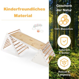 Costway Σετ Αναρρίχησης 3 σε 1 για Παιδιά - Ξύλινη Κατασκευή με Δι... Costway Σετ Αναρρίχησης 3 σε 1 για Παιδιά - Ξύλινη Κατασκευή με Δι...