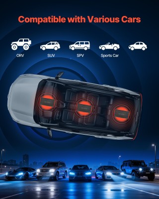 VEVOR Τετρακάναλος Γεφυρώσιμος Ενισχυτής Αυτοκινήτου Class D, Μέγισ...