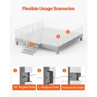 VEVOR Προκατασκευασμένος Στύλος Καλωδιωτού Κάγκελου 36x1x2 Inch 1JZ...