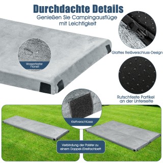 Costway Άνετο και Πρακτικό Στρώμα Κάμπινγκ με Memory Foam και Αδιά... Costway Άνετο και Πρακτικό Στρώμα Κάμπινγκ με Memory Foam και Αδιά...