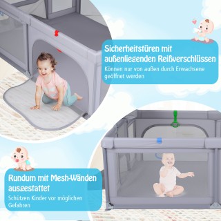 Costway Παιδικό Πάρκο Παιχνιδιού με Μπασκέτα & Ποδοσφαιρικά Δίχτυα,...