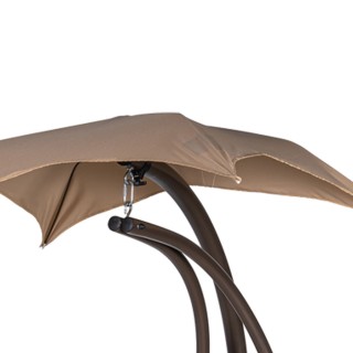 BAKAJI  Κρεμαστή ξαπλώστρα κήπου με σκίαστρο και μαξιλάρι 2x2 αιώρα...