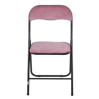 Galileo Πτυσσόμενη καρέκλα εξοικονόμησης χώρου σε ροζ βελούδο 435x4...