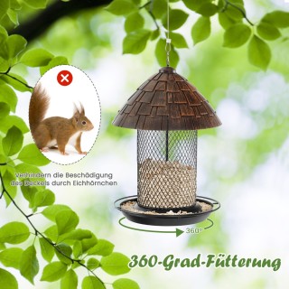 Costway Πανόραμος Τροφοδότης Πουλιών με Ανθεκτική Μεταλλική Κατασκ... Costway Πανόραμος Τροφοδότης Πουλιών με Ανθεκτική Μεταλλική Κατασκ...