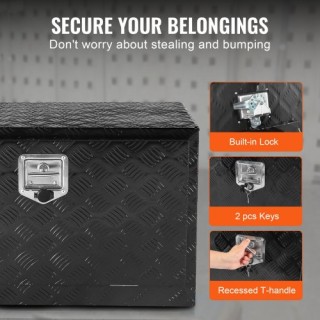 Κουτί Εργαλείων Αλουμινίου VEVOR 30 x 17 x 18 για Φορτηγά & Τρέιλερ...