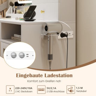 Costway Σετ Τουαλέτας Μακιγιάζ με Ενσωματωμένο Σταθμό Φόρτισης και ... Costway Σετ Τουαλέτας Μακιγιάζ με Ενσωματωμένο Σταθμό Φόρτισης και ...