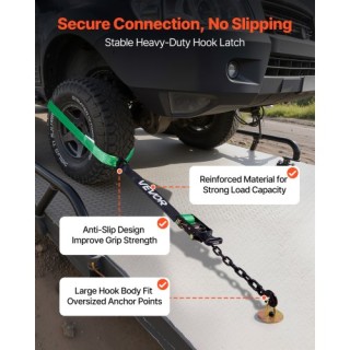 VEVOR Σετ Δεσίματος Τροχών με Αντοχή 4540 kg και Φορτίο Εργασίας 15...