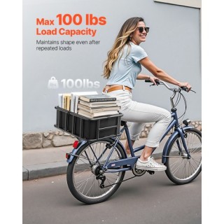 VEVOR Μεσαίο Καλάθι Ποδηλάτου με Δίχτυ και Αδιάβροχο Κάλυμμα CKHXJS...