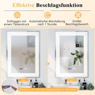 Costway Φωτιζόμενος Καθρέφτης Μπάνιου με Αντιθαμβωτική Λειτουργία ... Costway Φωτιζόμενος Καθρέφτης Μπάνιου με Αντιθαμβωτική Λειτουργία ...